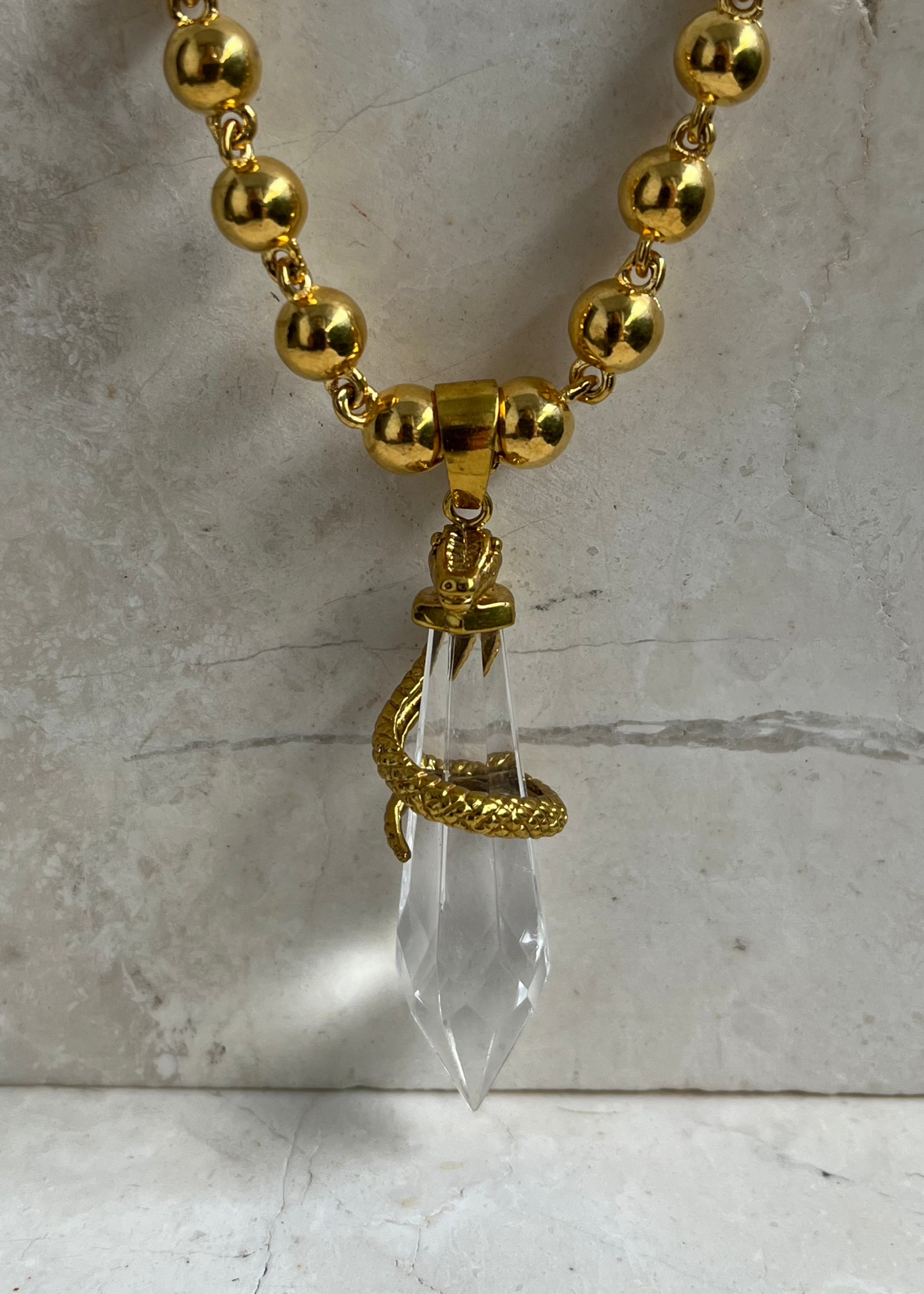 White Serpent Pendant
