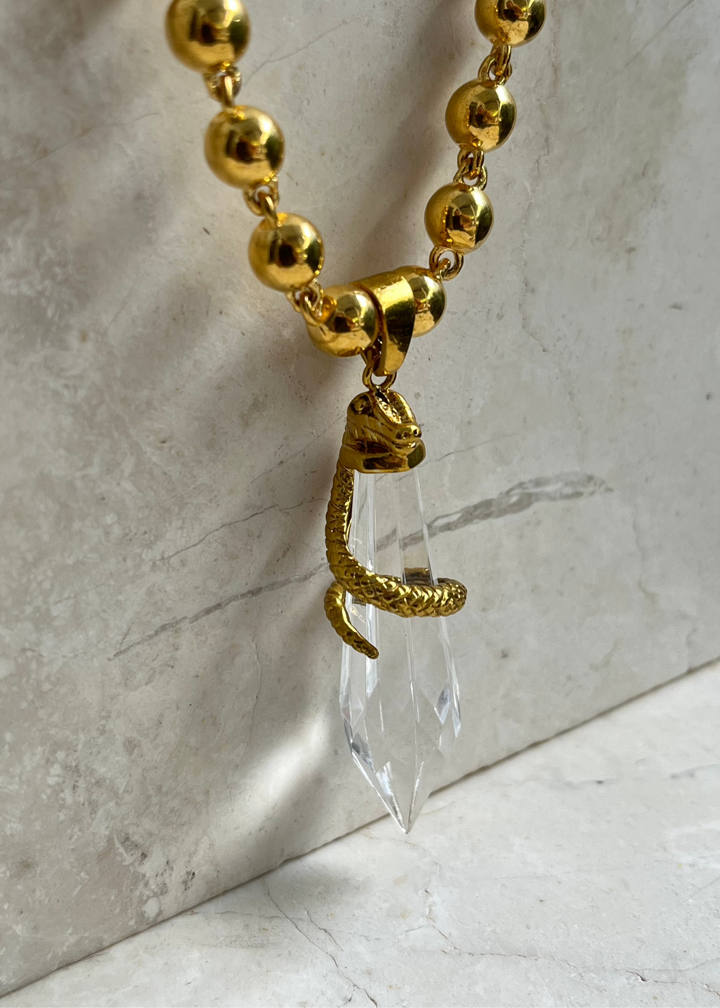White Serpent Pendant