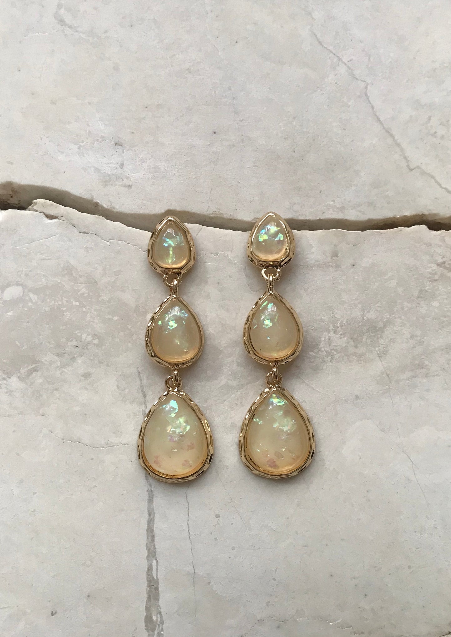 Just Opal The Moon Earrings