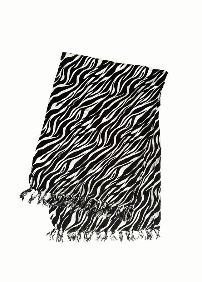 Zebra Sarong - Black & White
